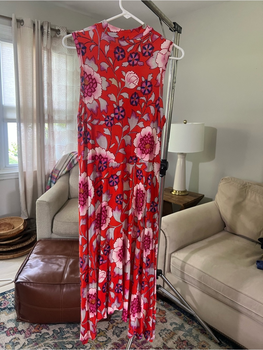 **MAEVE by Anthropologie Floral Jersey-Knit Midi Dress | Size M**